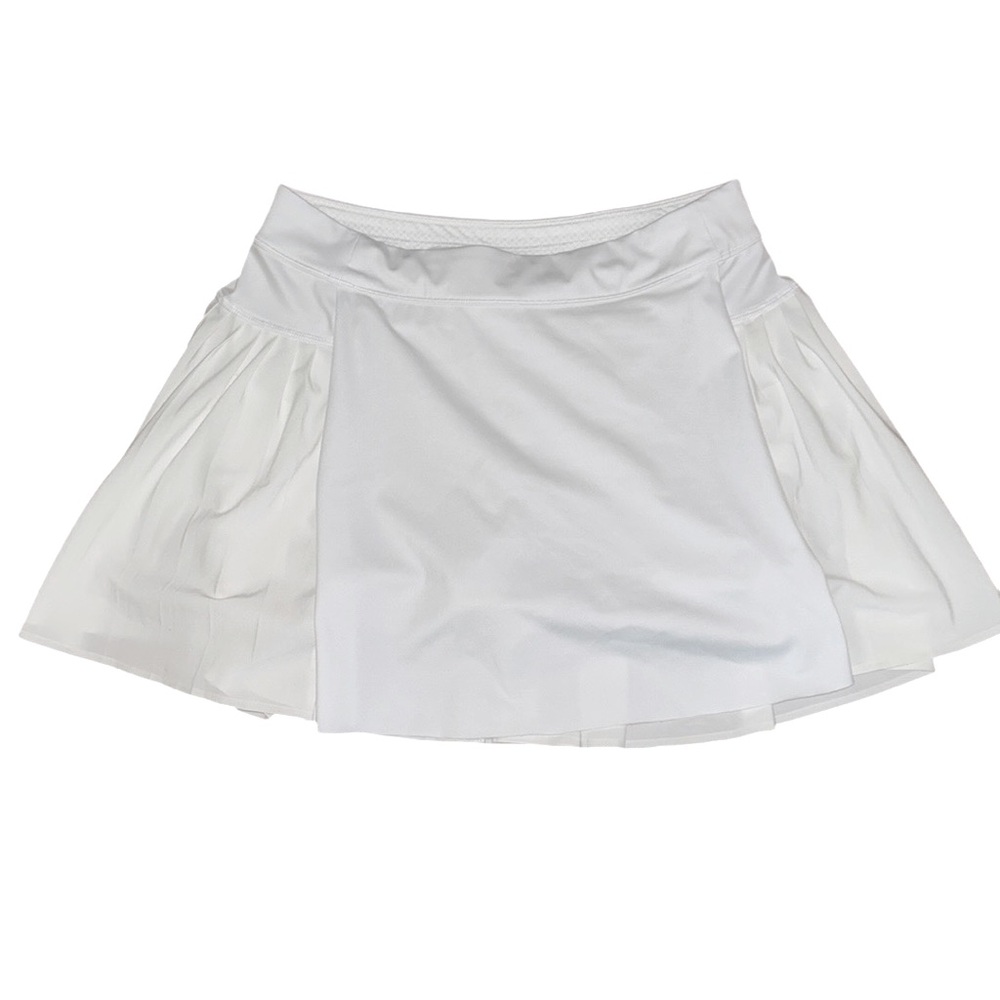Athleta Advantage White Pleated Tennis Athletic Mini Skort Skirt - M - Picture 4 of 14